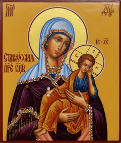 Рукописная икона Старорусская