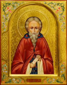 Рукописная икона Вениамин Синайский