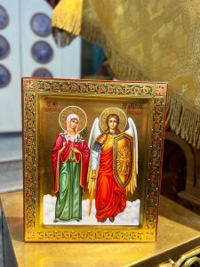 Семейная икона Св. Валентина и Архангел Михаил