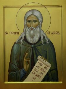 Рукописная икона Герман Аляскинский