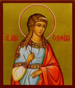 Рукописная икона Серафима Римская