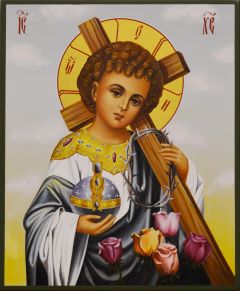 Рукописная икона Спаситель Мира 