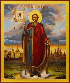 Рукописная икона Александр Невский 27 