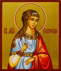 Рукописная икона Серафима Римская