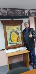 Рукописная икона Илия Пророк 8 