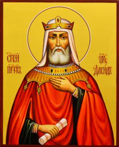 Рукописная икона Давид Царь