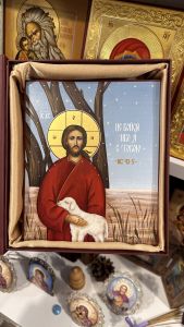 Рукописная икона Спасителя №4