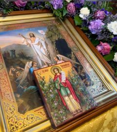 Рукописная икона Василиса Василисса Никомидийская