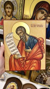 Рукописная икона Иеремия Пророк