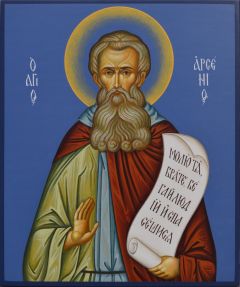 Рукописная икона Арсений Великий