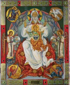 Рукописная икона Отечество