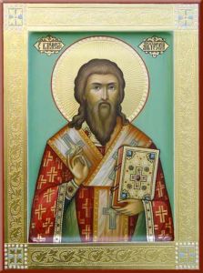 Рукописная икона Климент Анкирский