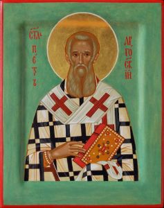 Рукописная икона Петр Аргосский