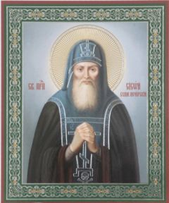 Рукописная икона Сисой Печерский Схимник