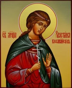 Рукописная икона Христина Кесарийская