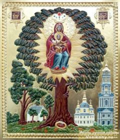 Рукописная икона Елецкая Харьковская 