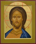 Рукописная икона Спас оплечный 71