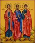 Рукописная икона Нина, Инна и Пинна Новодунские