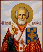 Рукописная икона Николай Чудотворец 127 