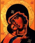 Рукописная икона Десятинная Божия Матерь