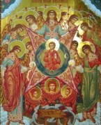 Рукописная икона Собор Архангела Михаила