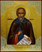 Рукописная икона Антоний Сийский 2