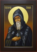Рукописная икона Серафим Вырицкий 2